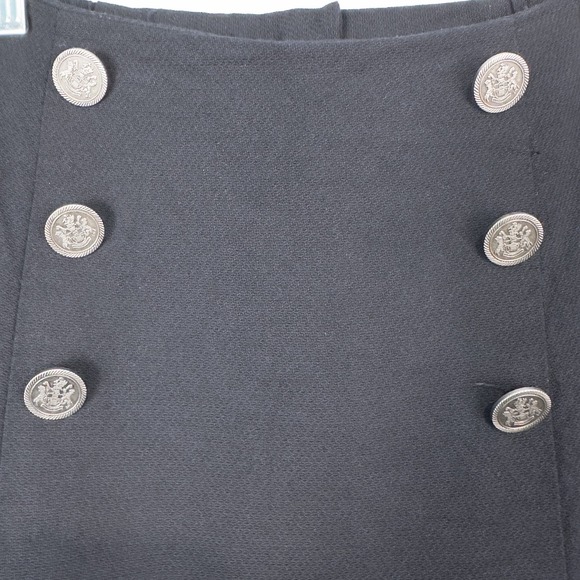 Vintage Pleated Sailor Skirt Nautical Preppy Academia Old Money Black Petite 6 - Picture 6 of 15